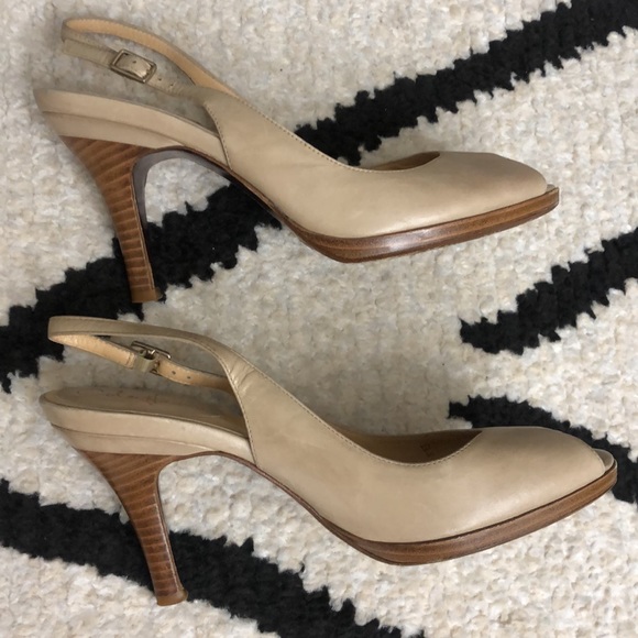 Cole Haan 9.5B Nike Air Beige Heels Cream - Picture 6 of 9